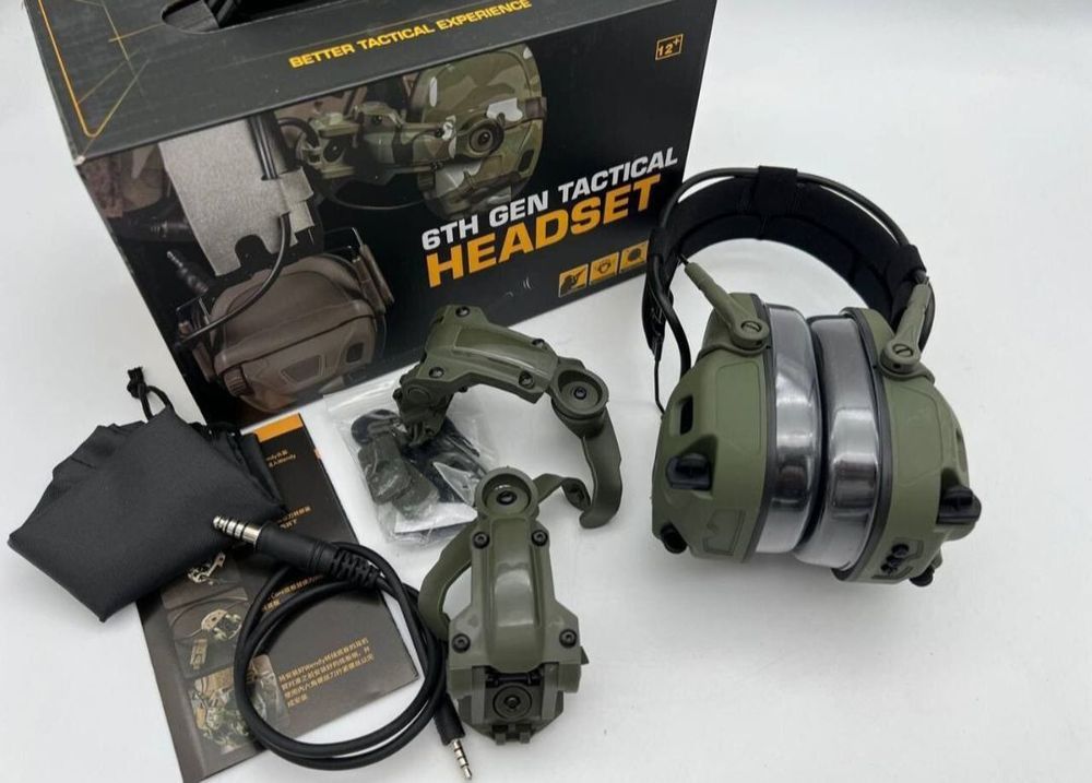 Наушники активные тактические 6TH Gen Tactical headset