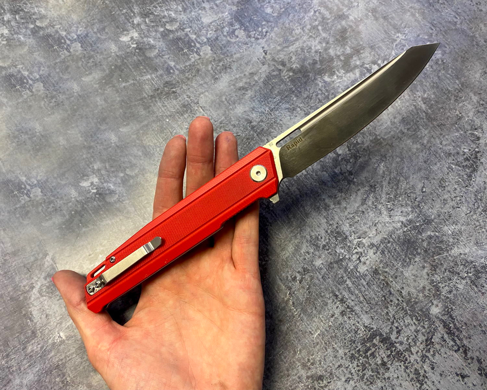 Складной нож танто Rapid Red, сталь D2, G-10, ТДК Кизляр