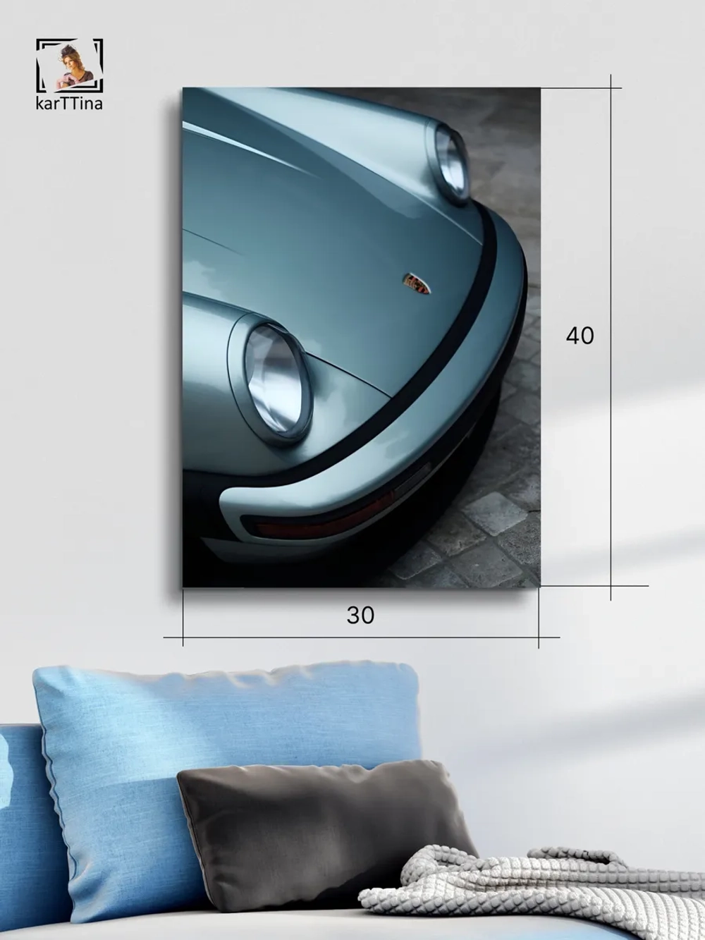 Картина на стену Porsche 912 30х40см 1шт.