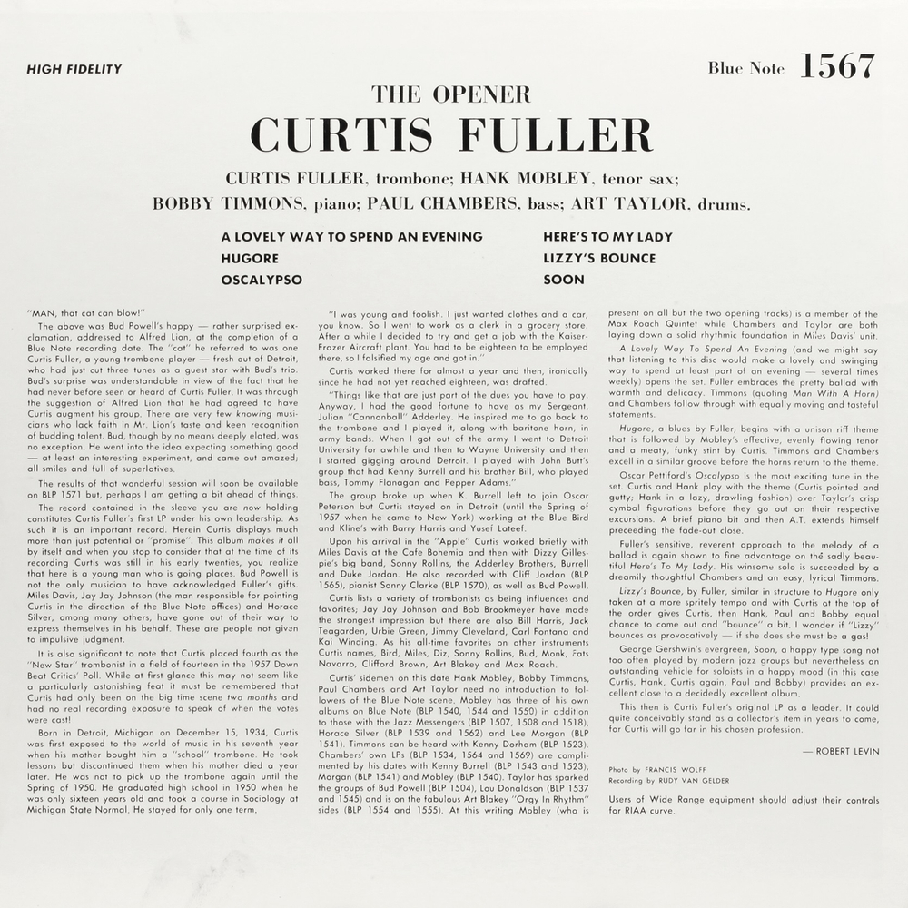 Curtis Fuller / The Opener (LP)