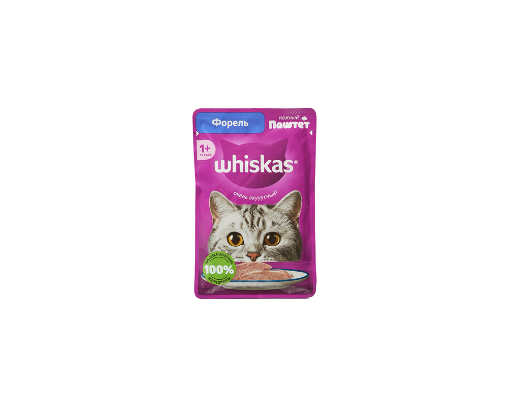 Корм желе Whiskas Паштет Форель 75г