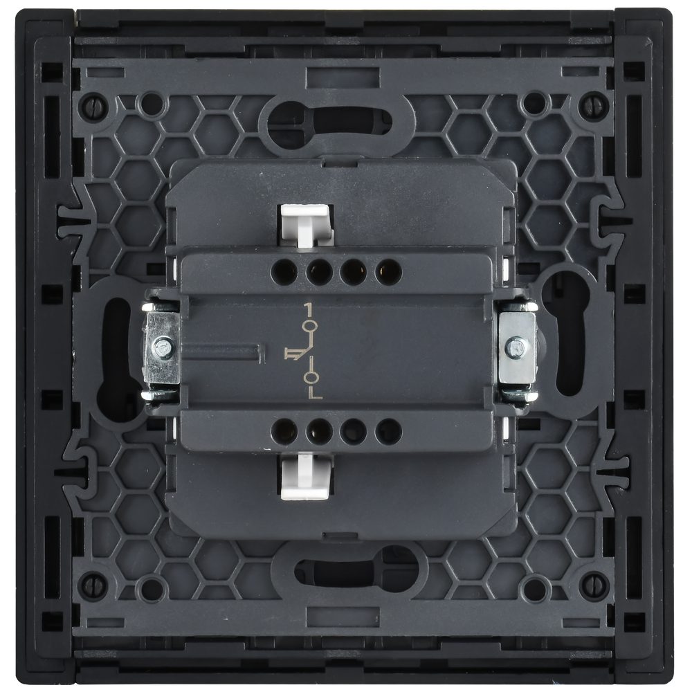 FORTE&PIANO Выключатель 1-клавишный самовозвратный 10А FP610M металл шампань IEK