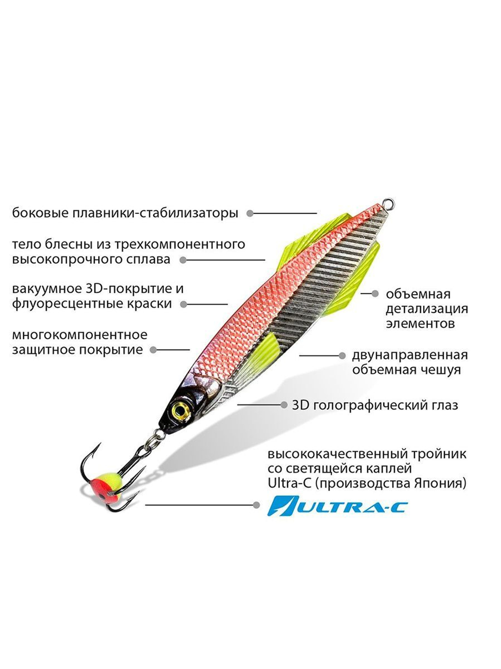 Блесна зимняя Ятаган 14,0g, цвет 05, 2 шт