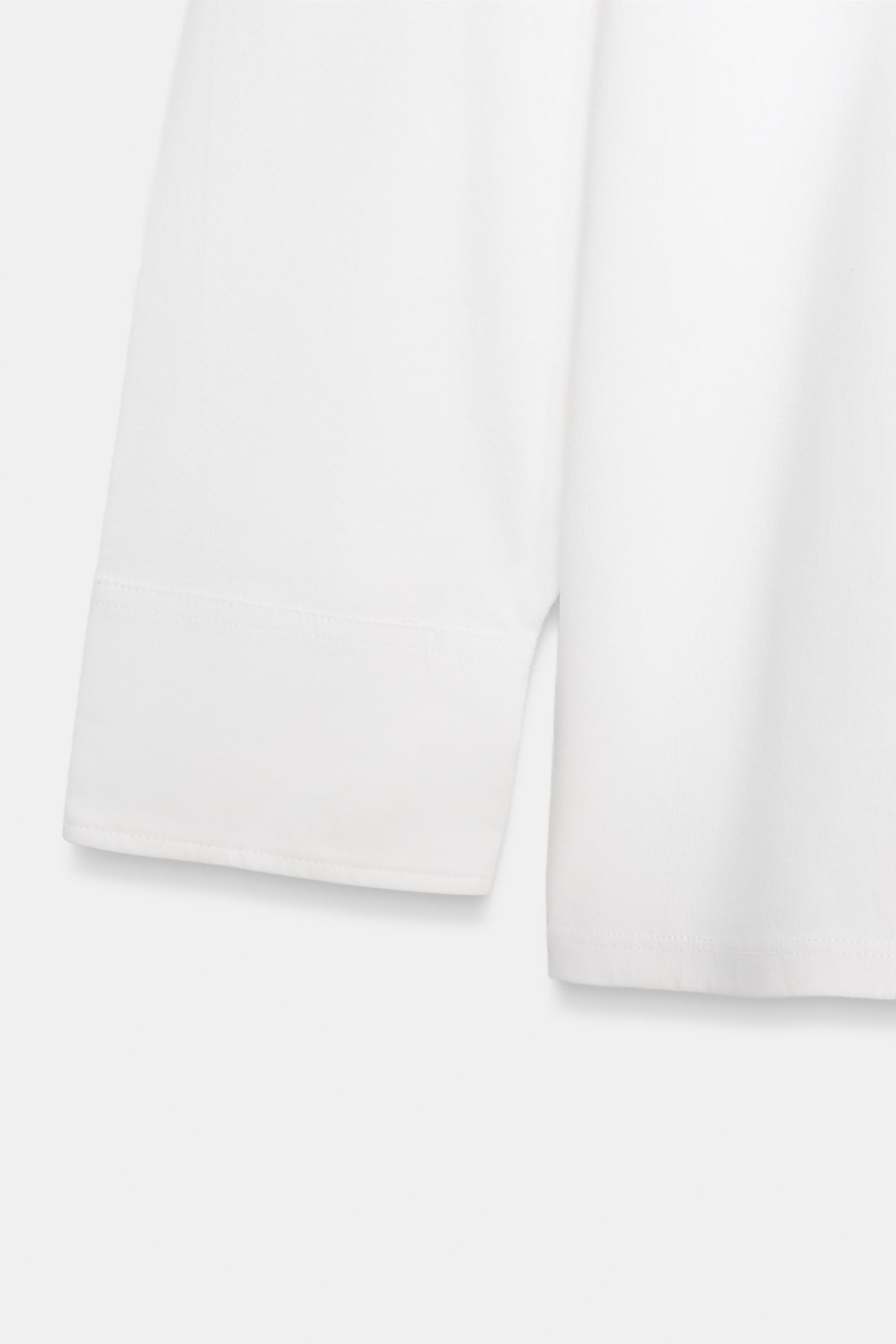 КОМБИНИРОВАННАЯ ФУТБОЛКА С ДЛИННЫМИ РУКАВАМИ — ZARA