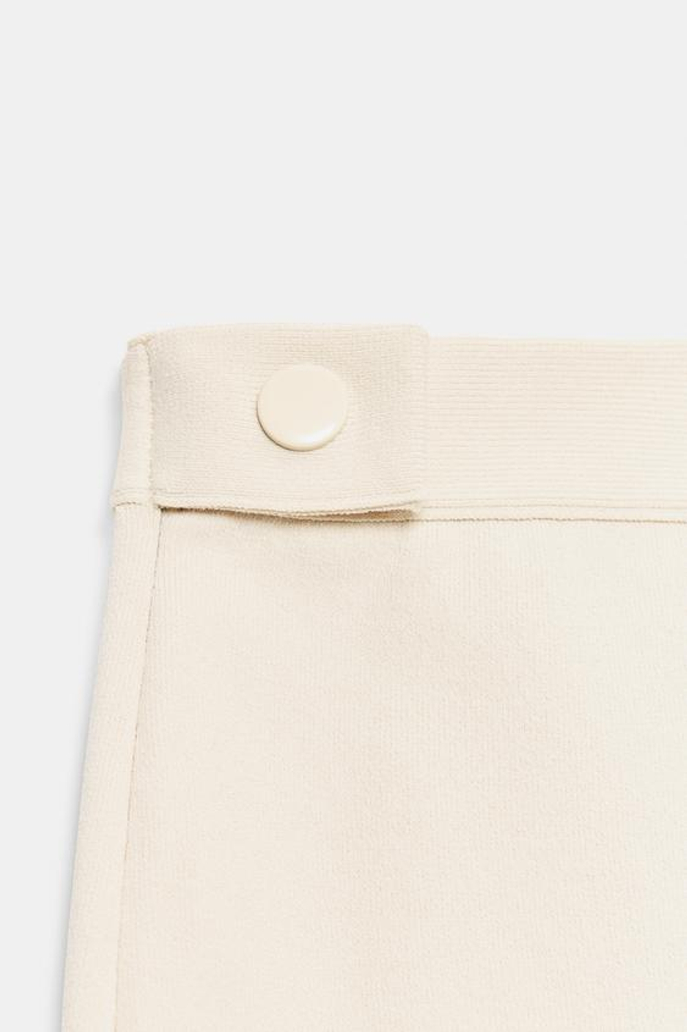 ZARA ТРИКОТАЖНАЯ ЮБКА МИДИ, ЭКРЮ