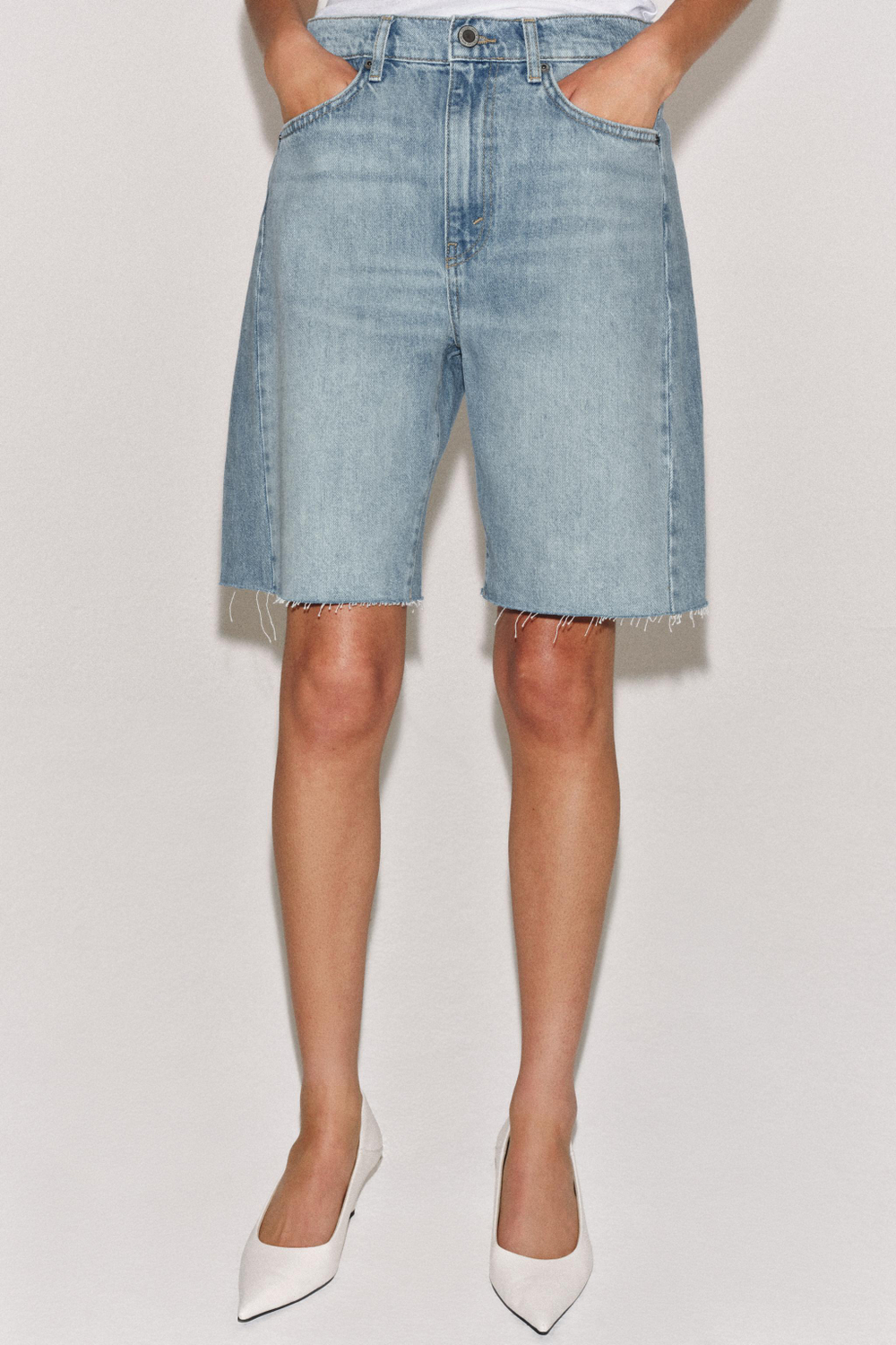 ДЖИНСОВЫЕ ШОРТЫ RELAXED СО СРЕДНЕЙ ПОСАДКОЙ — ZW COLLECTION — ZARA