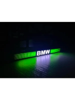 Рамка для номера с белой подсветкой. GLOGO BMW