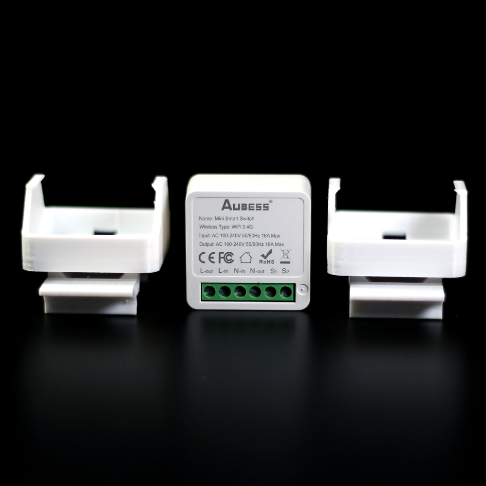Набор 3 шт., крепление для умного Wi-Fi реле Тuya Аubess Mini Smart Switсh, белое
