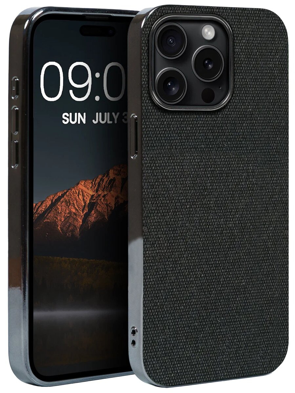 Дизайнерский чехол для IPHONE 15 PRO MAX с мягкой тканевой поверхностью