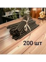 Свечи черные восковые натуральные 200шт 18,5 см.