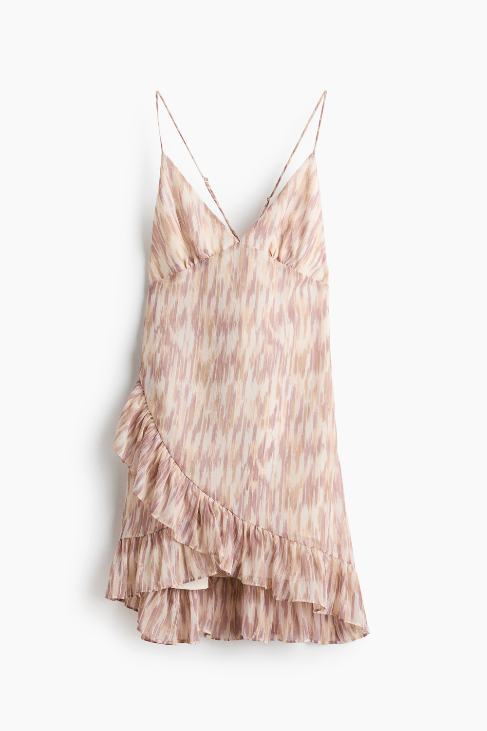 Шифоновое платье с оборками — короткая модель - H&M