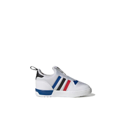 alt="Кроссовки adidas Rivalry Low арт. ID8413 белая расцветка с черными полосками вид спереди"