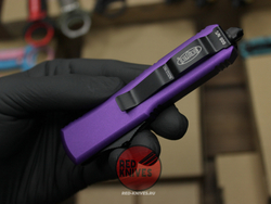 Нож Microtech UTX-85 A+++ Standard S/E PURPLE - фиолетовая рукоять, черный клинок
