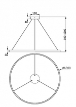 Подвесной светильник Maytoni Rim MOD058PL-L65BK