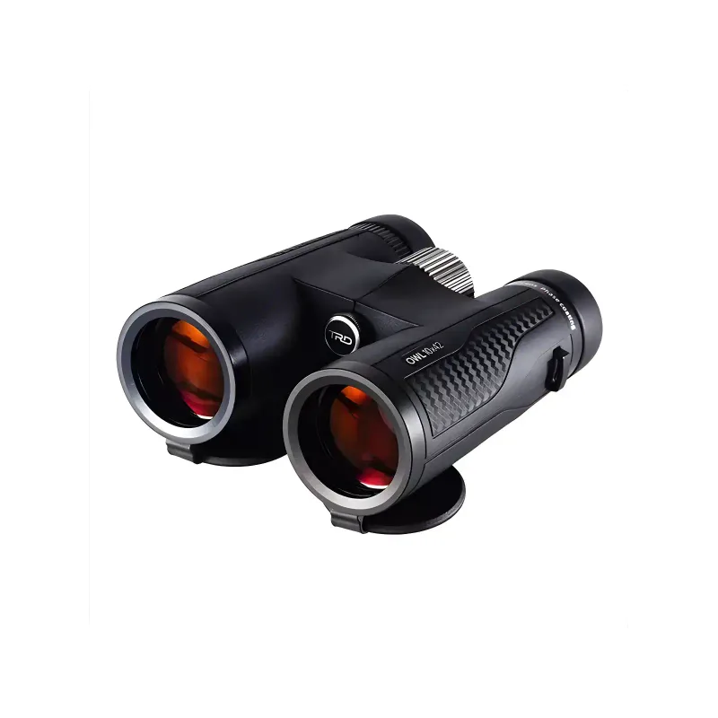 Бинокль TRD OWL 10x42 с оранжевыми линзами, вид спереди и сверху