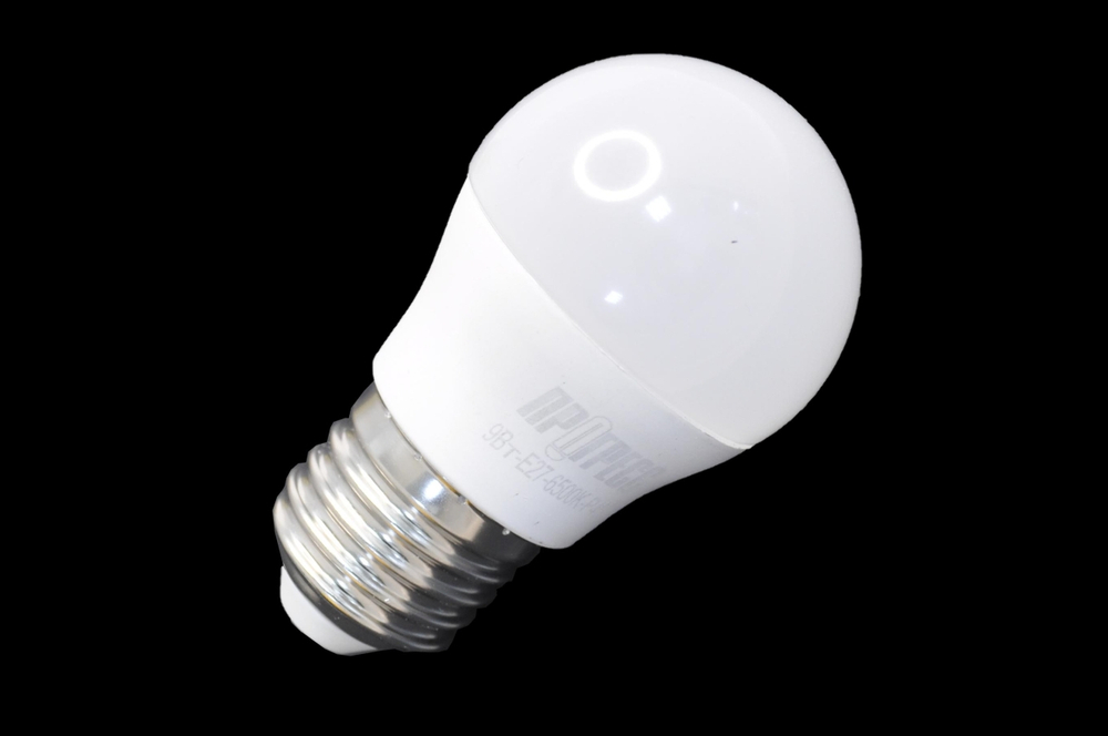 (ПРОГРЕСС 53066-9) лампа светодиодная Р45 9Вт Е27 6500К LED-ШАР