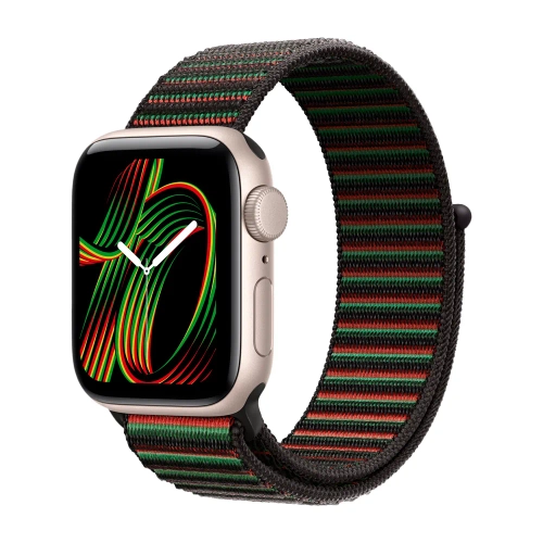 Умные часы Apple Watch SE 3 (2025) GPS, 40mm, Starlight Aluminium Case with Black Unity Sport Loop