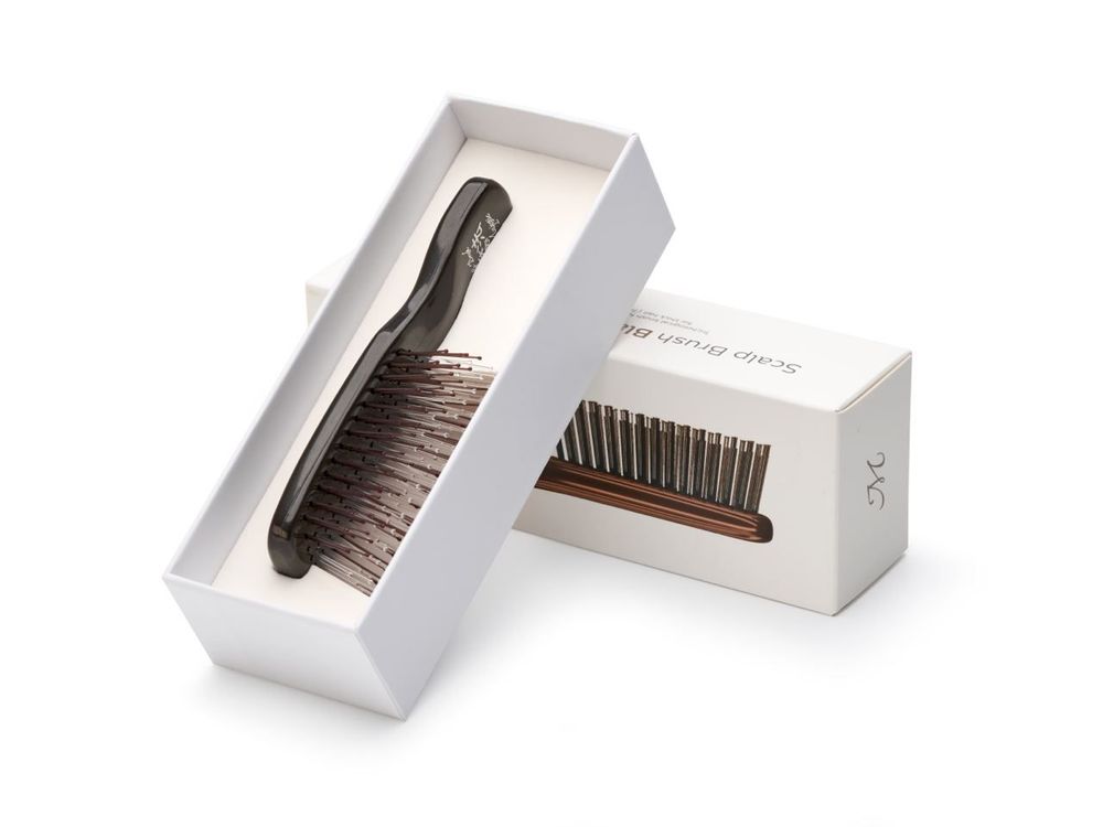 Расческа Majestic Scalp Brush черный кофе (дорожная версия)