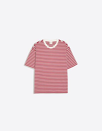 Мужская футболка relaxed fit в полоску - BERSHKA