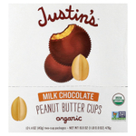 Justin's Nut Butter, Organic Peanut Butter Cups, Milk Chocolate, 12 Two-Cup Packages, 1.4 oz (40 g) Each