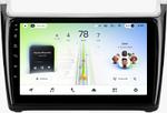 Магнитола для Volkswagen Polo 5 2009-2020 (рамка черная глянцевая) - Teyes CC4L-DTS монитор 9" IPS, Android 14, Быстрая, Snapdragon 662, CarPlay, 4G SIM-слот