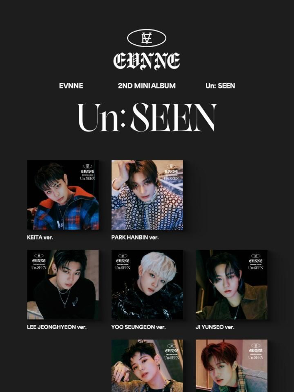 Альбом EVNNE - UN: SEEN 2nd Mini Album DIGIPACK RANDOM Version