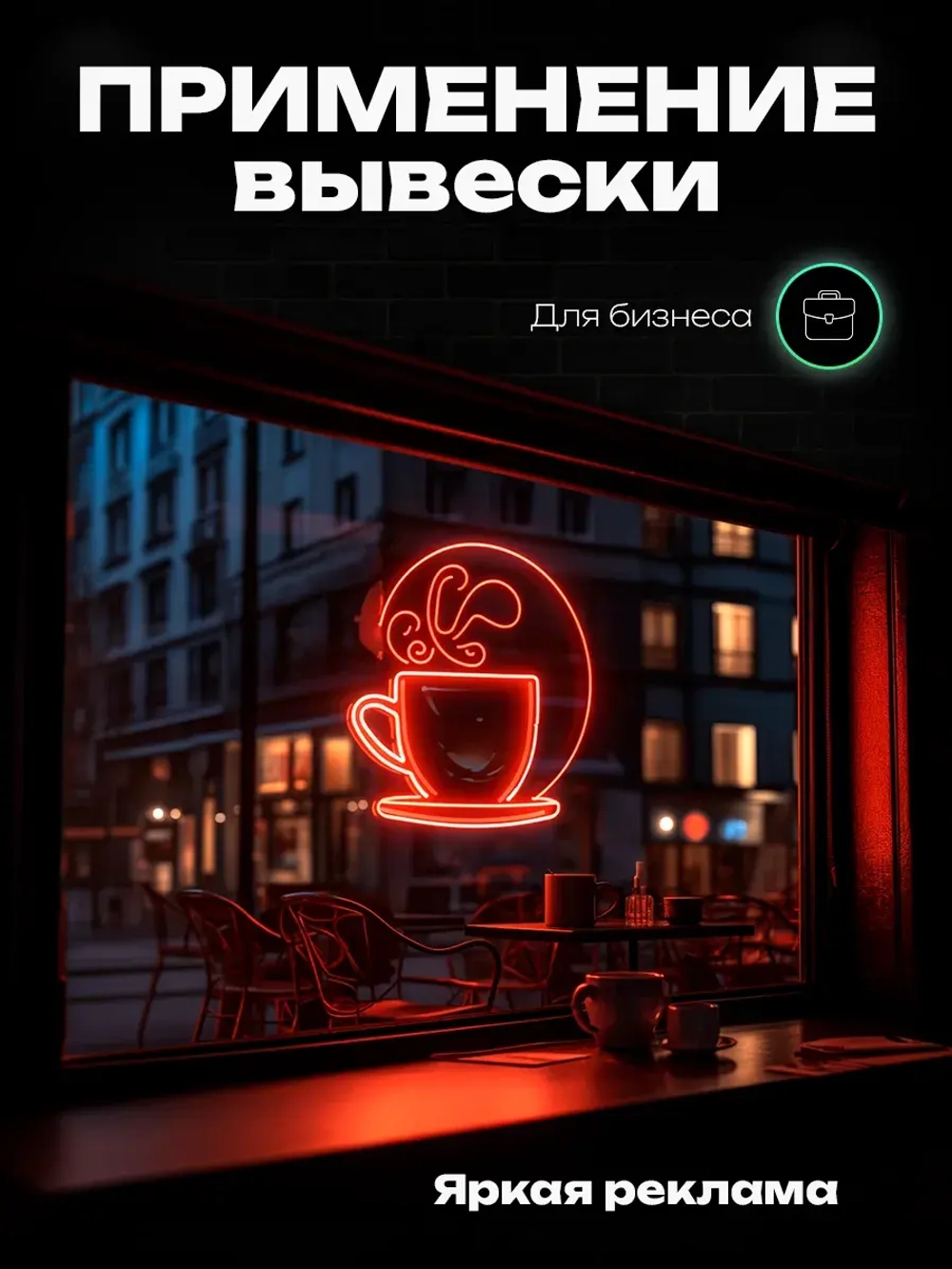 Неоновая вывеска Печать фото