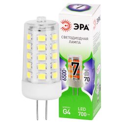 Лампа светодиодная ЭРА GREEN LINE LED G4-JC-7W-865-12V GL 7Вт капсула 12В холодный дневной свет G4 | Лампы cветодиодные Капсульные (G4, G9)