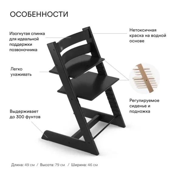 Стульчик для кормления Stokke Tripp Trapp Black