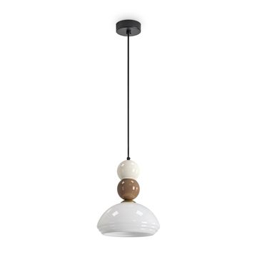 Светильник подвесной 1*E27 FR5628PL-01BGW1 черный/белый Globo Freya