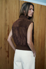 ЖИЛЕТ ИЗ ИСКУССТВЕННОЙ ЗАМШИ — ZARA