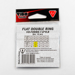 Кольцо заводное Vido Craft Flat Double Ring, Черный никель (10шт/уп)