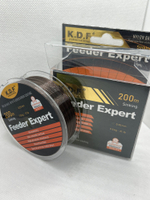 Леска с покрытием флюорокарбона KDF Feeder Expert 0,30 мм 200 м