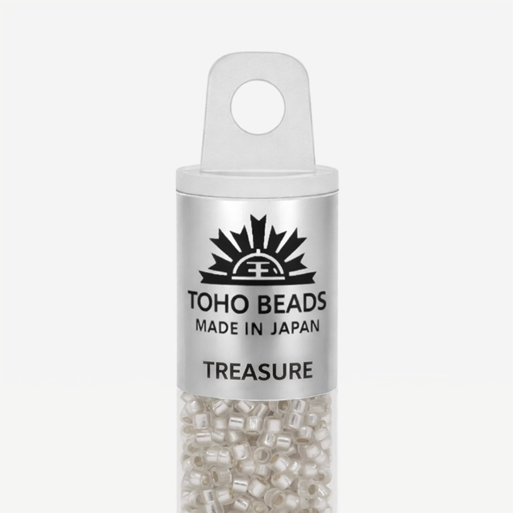 Японский бисер TOHO Treasure (№21F), с внутренним серебрением, прозрачный матовый