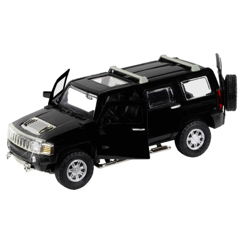 Модель 1:32 Hummer H3, черный, свет, звук, откр. двери и багажник