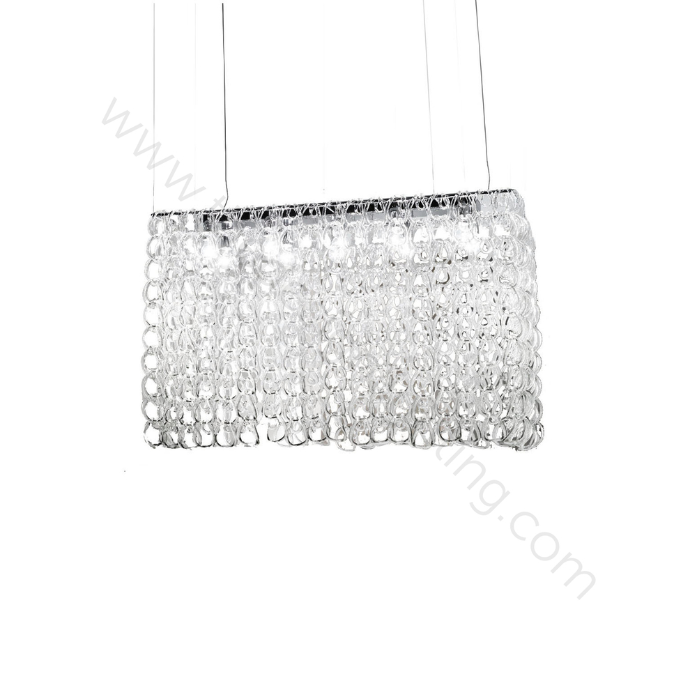 Pendant design lamp Giogali SP RE1 by Vistosi (Clear)
