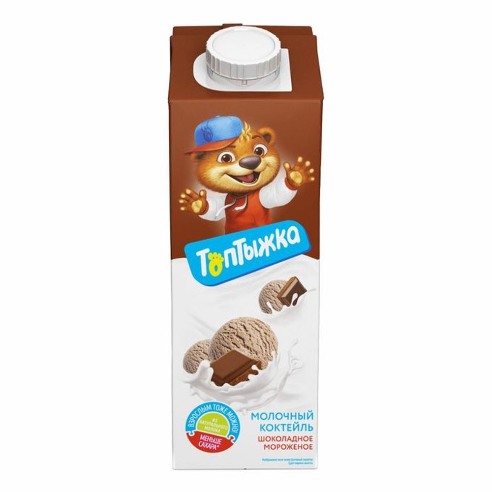 Коктейль молочный Топтыжка Шоколадное мороженое, 950 г