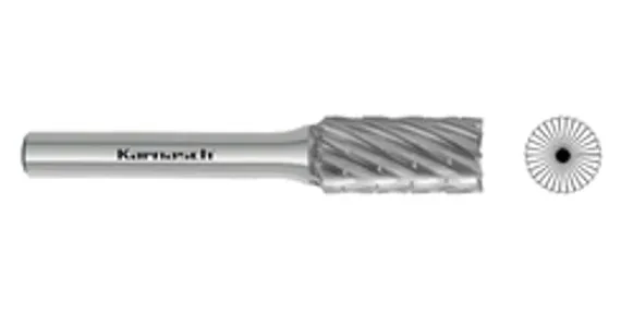 Борфреза твердосплавная Karnasch форма G, 12DINх25х6х70 мм, насечка HP-3 PRO, без покрытия, арт. 11.4096-040
