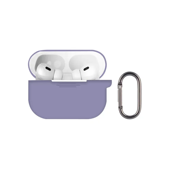 Чехол силиконовый Protective Case с карабином для AirPods Pro 3 Фиолетовый
