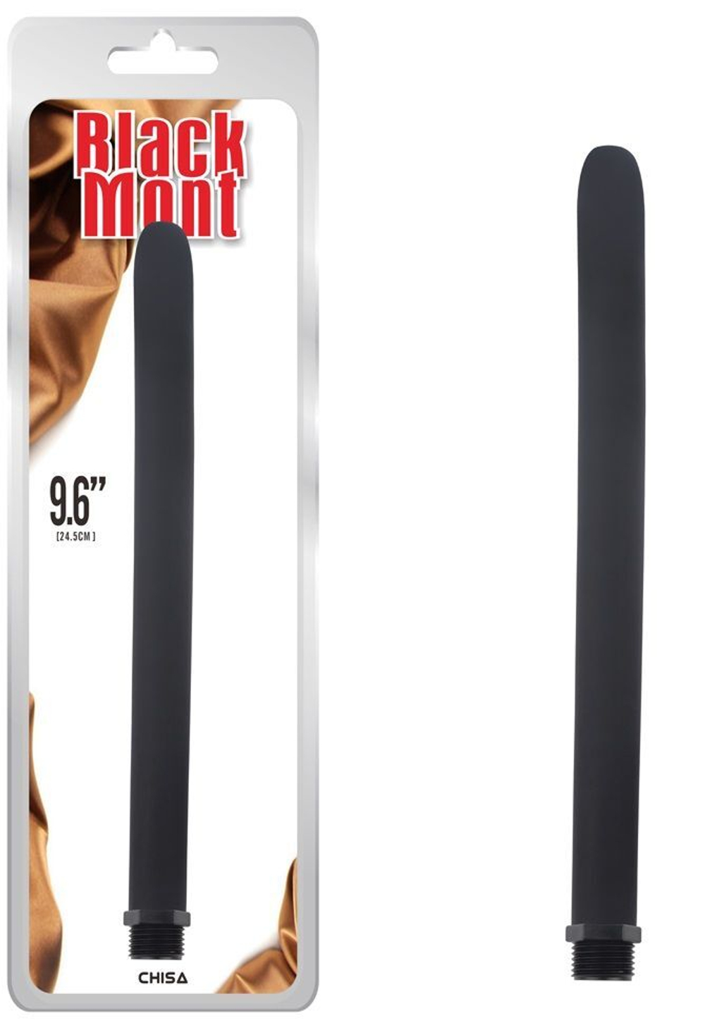 Черная насадка для анального душа Silicone Douche Tube - 24,5 см. (Цвет: черный)