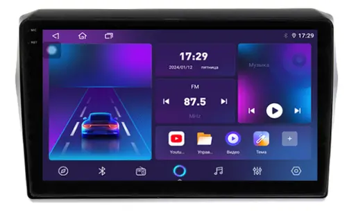 Магнитола для Suzuki Swift 5 2016-2023 (рамка матовая 10) - Parafar PF502T2RN2K на Android 13, Быстрая, QLED+2K, CarPlay, 4G SIM-слот