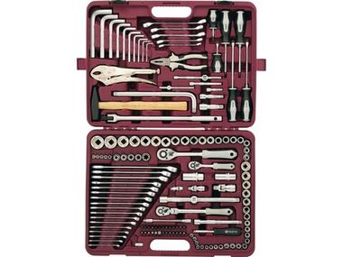 UTS0142 Набор инструмента универсальный 1/4", 3/8" и 1/2"DR, 142 предмета