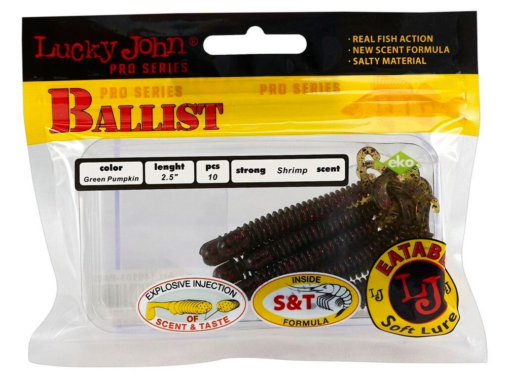 Мягкая приманка Lucky John BALLIST 2.5in (63 мм), цвет PA03, 10 шт/уп