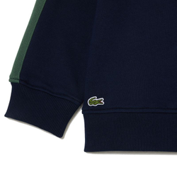 Кофта для мальчика теннисная Lacoste Tennis Print Quarter-Zip Sweatshirt - небесный