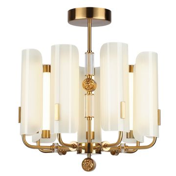 Люстра на цепи 35W 2500K 5467/35L белый/коричневый/античная бронза LION Odeon Light Exclusive