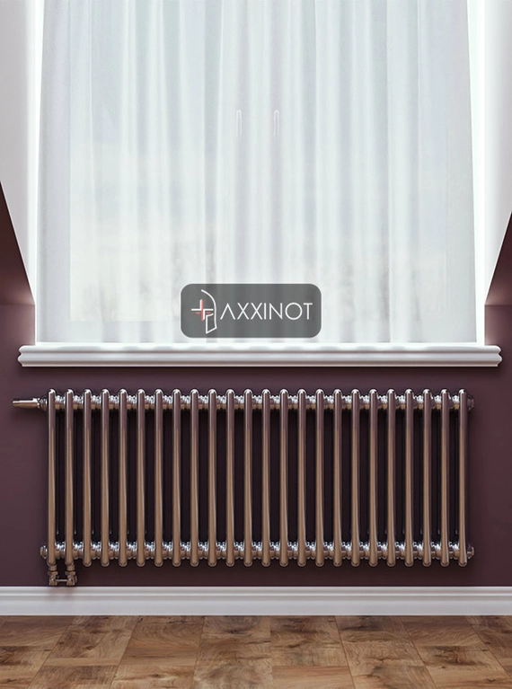 Axxinot Sentir Chrome 2050 - двухтрубный трубчатый радиатор высотой 500 мм, нижнее подключение с термовентилем