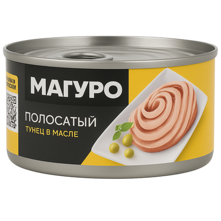 Тунец в масле полосатый Магуро 170 гр