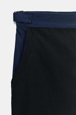 ZARA КОМБИНИРОВАННЫЕ БРЮКИ С КАРМАНАМИ — ZW COLLECTION, МОРСКОЙ СИНИЙ