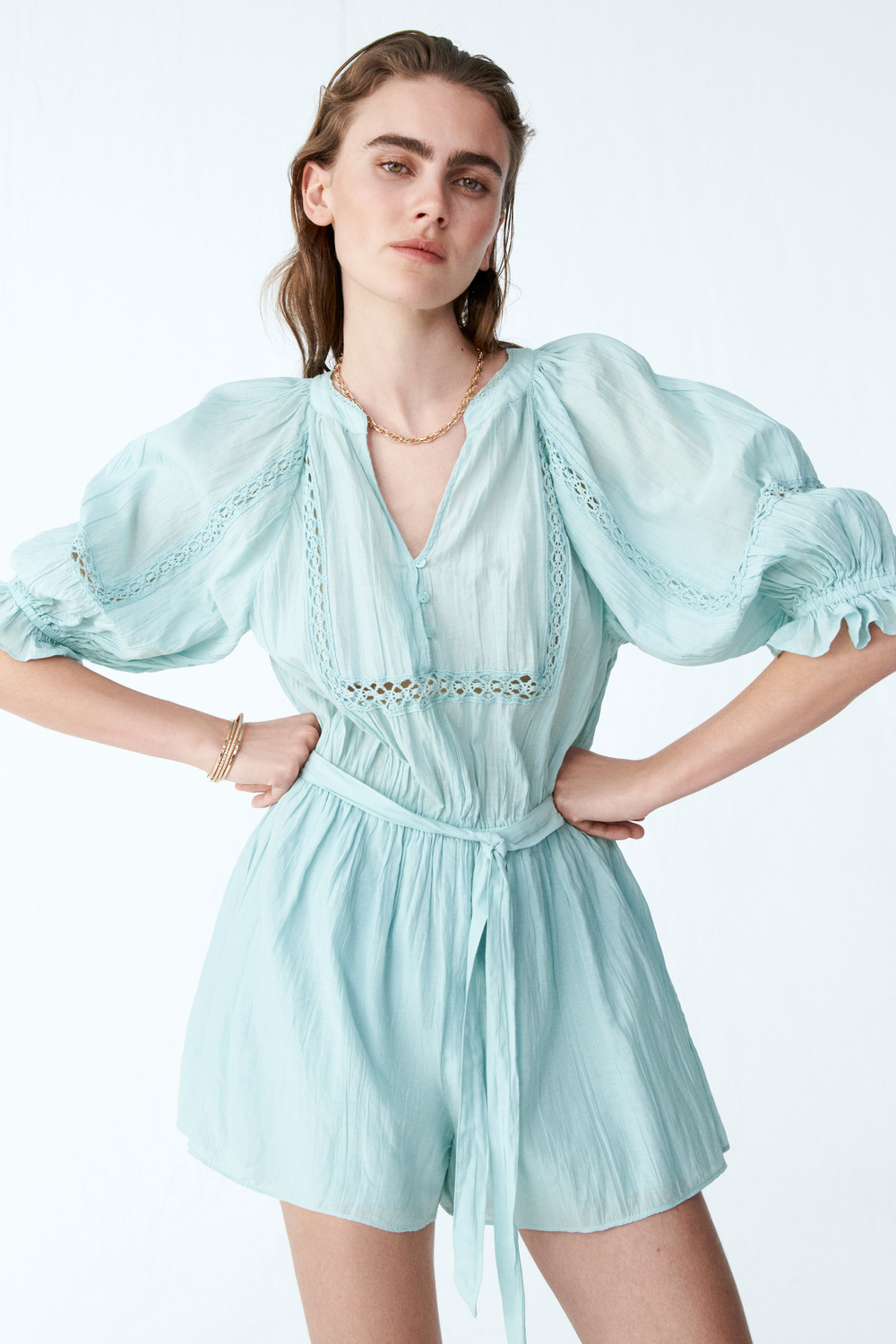 Комбинезон из жатой ткани - H&M
