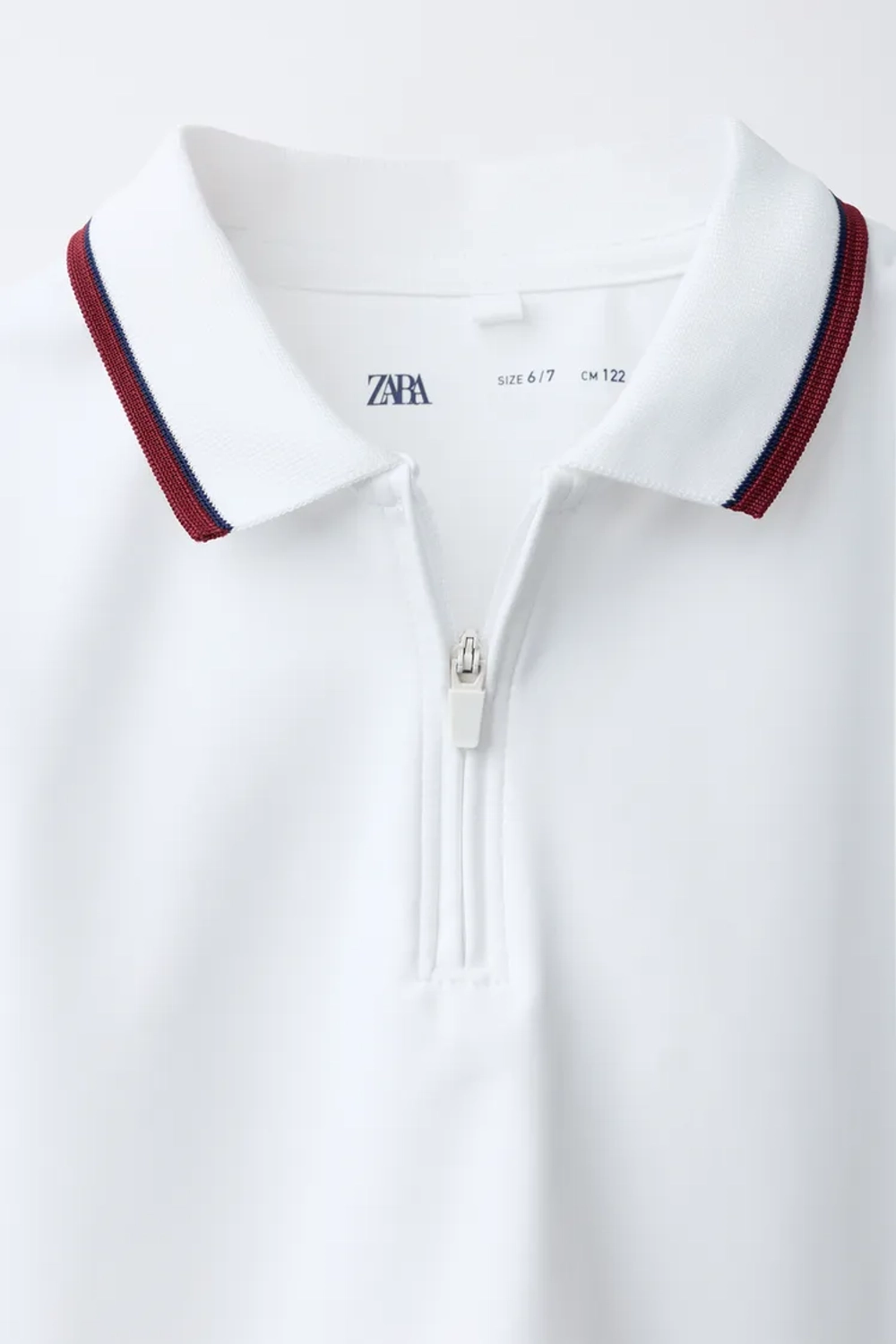ZARA СПОРТИВНОЕ ПОЛО НА МОЛНИИ, БЕЛЫЙ